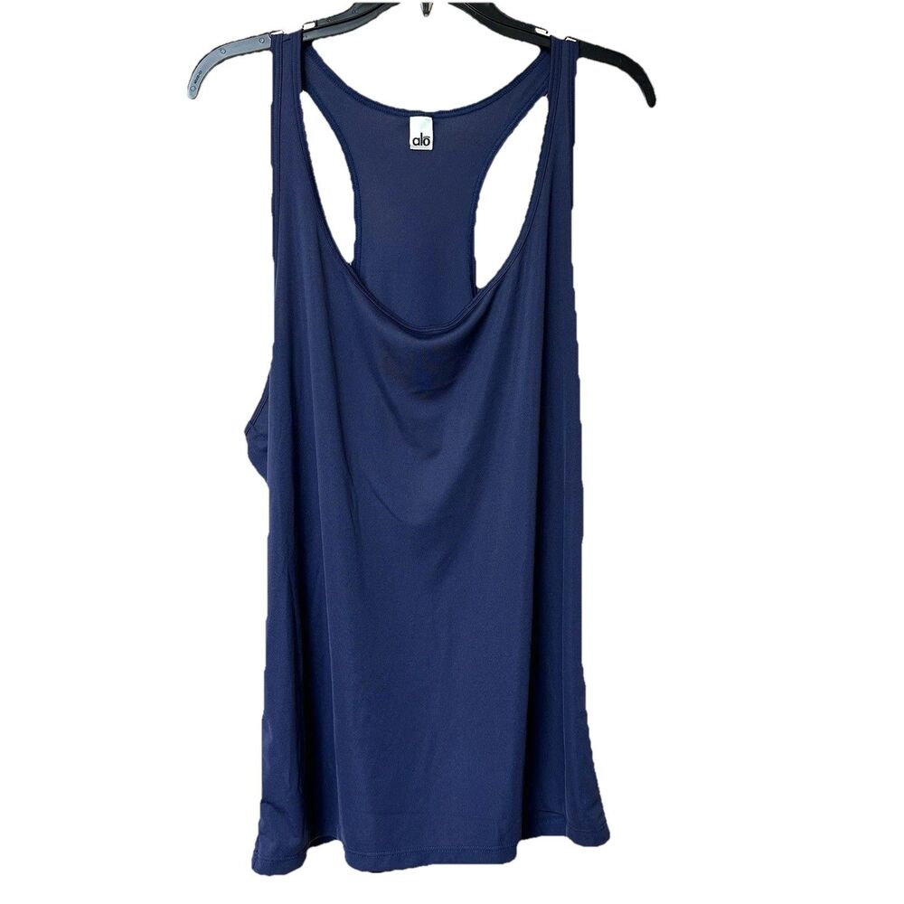 Alo Yoga Tank Top Men’s 2X Blue Athletic Workout Outdoor Sports Gymwear